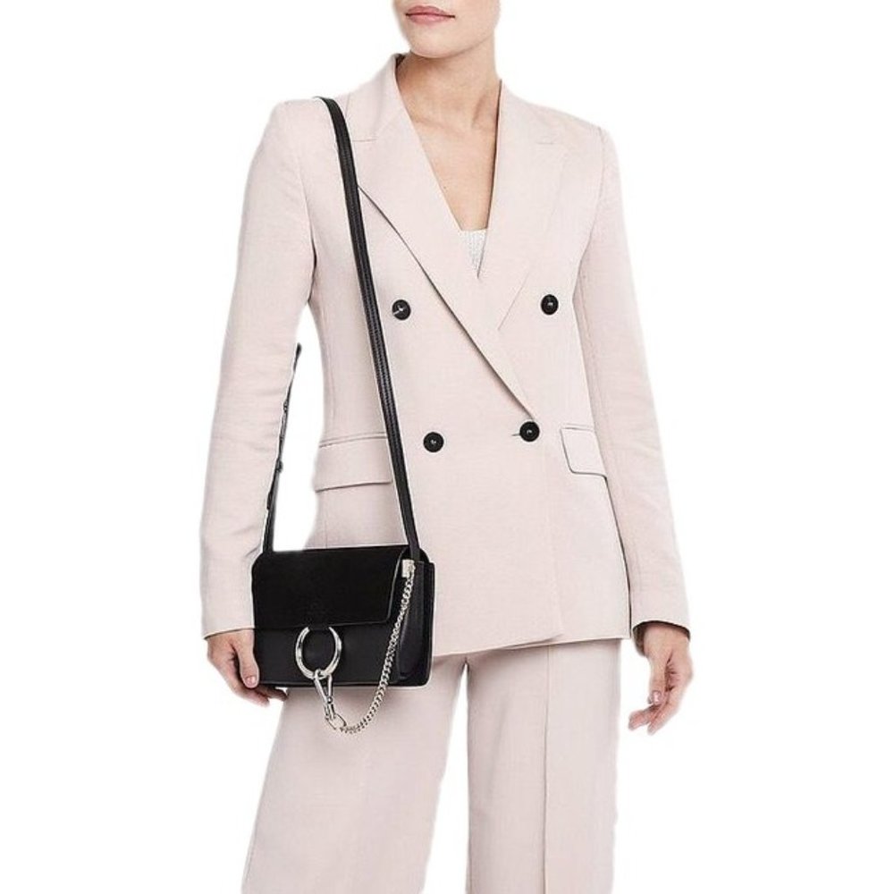 Chloe Small Faye Black Calfskin Leather Shoulder Bag